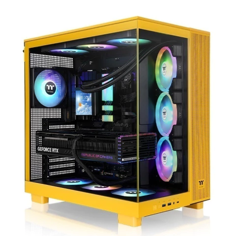 GABINETE TT VIEW 380 XL MID-TOWER TG X2 FAN ARGB X1 REVERSE FAN X3 BUMBLEBEE