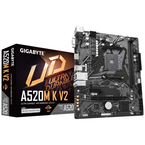 MOTHERBOARD GIGABYTE A520M K V2 AM4 DDR4