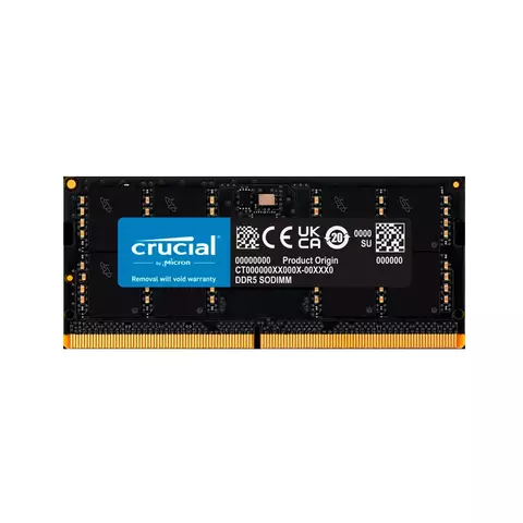 MEMORIA RAM SODIMM CRUCIAL CT 32GB DDR5 4800MHZ CL40 1.10V SINGLE NEGRO