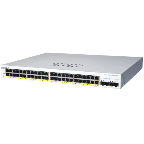SWITCH CISCO CBS220 48G POE 4X1G SFP