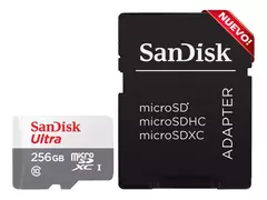 Tarjeta microSD Sandisk Ultra 256GB C10 c/ada 100M en internet