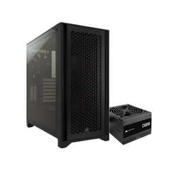 Gabinete cFuente Corsair 4000D TG Mid-Tower Black + Fuente CX650 650W 80+ Bronze