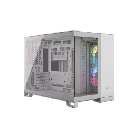 GABINETE CORSAIR 2500X MID-TOWER TG ICUE FAN RGB X2 DUAL CHAMBER WHITE