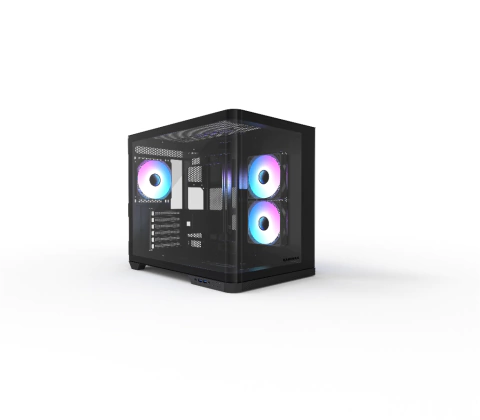 GABINETE GAMER RAIDMAX INFINITA I630 FISHTANK CURVED GLASS ARGB BLACK