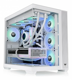 Gabinete Thermaltake View 380 Plus Tg Argb Snow White Tempered Glass