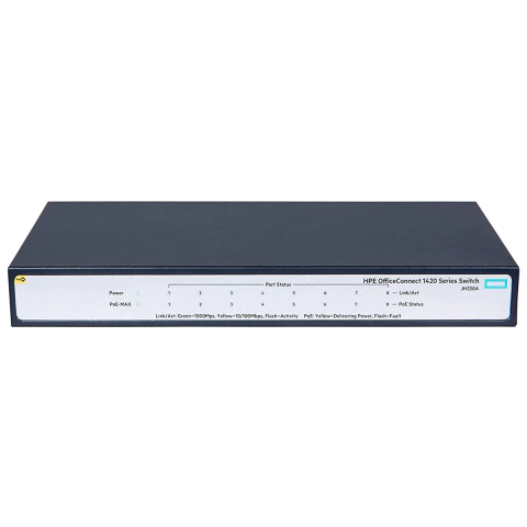 SWITCH HP ARUBA 1420 8G POE+ 64W 8 PUERTOS 16 GBIT/S