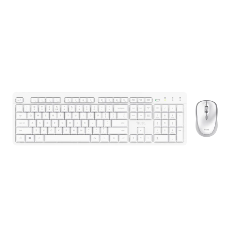 KIT TECLADO Y MOUSE TRUST ODY II BLANCO 25467