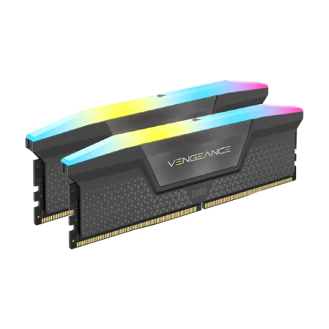 MEMORIA DDR5 CORSAIR 64GB (2X32GB) 5600 MHZ VENGEANCE RGB BLACK CL40