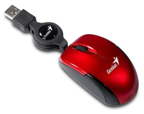 MOUSE GENIUS MICRO TRAV RETRAC RUBY