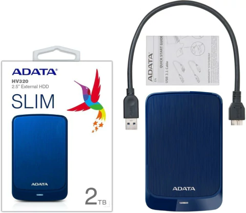 DISCO DURO EXTERNO ADATA - HDD 2TB HV320 AZUL