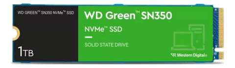 DISCO SOLIDO INTERNO WESTERN DIGITAL 1TB GREEN SN350 NVME