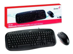 Teclado + Mouse Combo Usb Genius Km-200 Smart Black