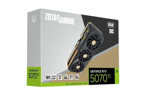 PLACA DE VIDEO ZOTAC RTX 5070TI SOLID OC 16GB GDDR7