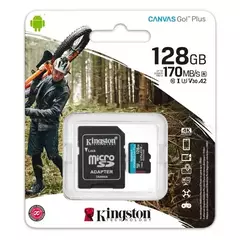 Tarjeta de Memoria KINGSTON Canvas Go Plus Gen3 MicroSDXC 128GB UHS-I U3 V30 A2 170MB/s