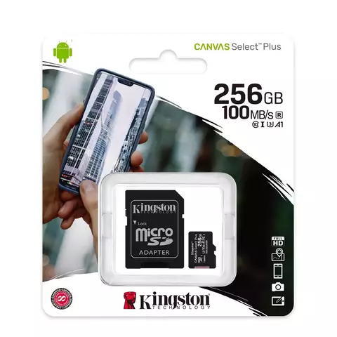 TARJETA DE MEMORIA KINGSTON SELECT PLUS MICROSDXC 256GB UHS-I U3 V30 A1