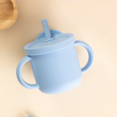 Copo Infantil com Canudo | Azul - comprar online