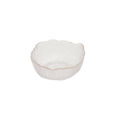 Imagem do Bowl de Cristal Martelado com Borda Dourada