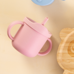 Copo Infantil com Canudo | Rosa - comprar online