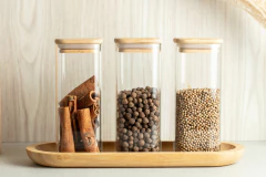 Porta Temperos Hermético | Bambu + Vidro - BRIZZE CASA