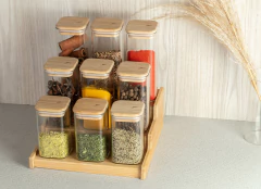 Imagem do Porta Temperos Hermético | Bambu + Vidro