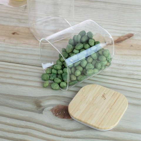 Porta Temperos Hermético | Bambu + Vidro