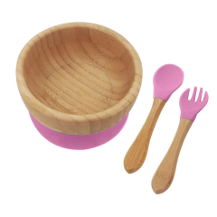 Conjunto Bowl + Talheres Infantis | Rosa na internet