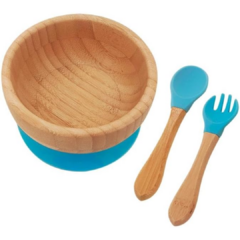 Conjunto Bowl + Talheres Infantis | Azul - comprar online