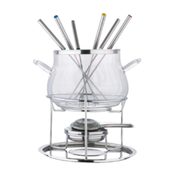Conjunto Fondue Vidro e Inox - comprar online