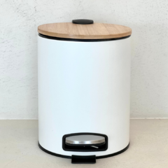 Lixeira com Bambu 5L | White