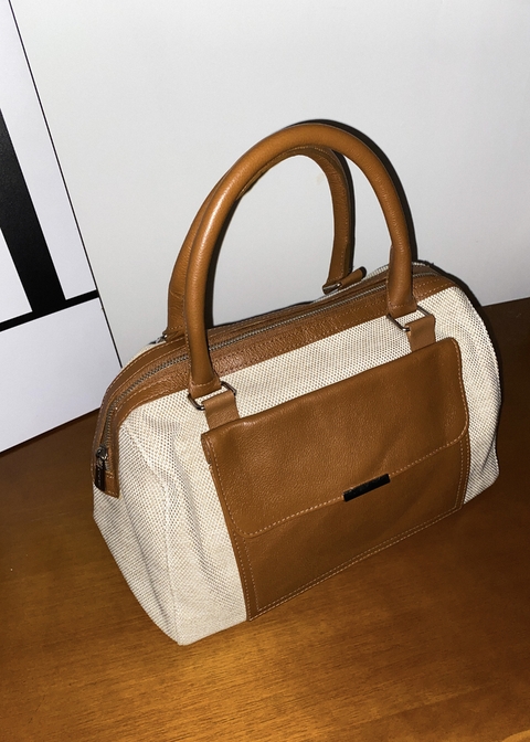 Bolsa Baú de Juta Classic Caramelo