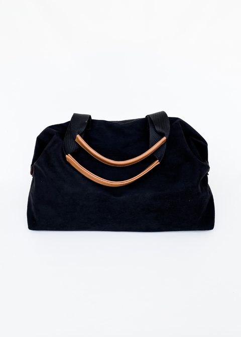Maxibag em Suede Preta