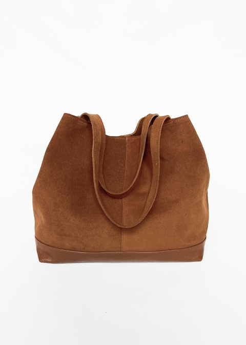 Bolsa Tote Serenza de Camurça Caramelo - comprar online