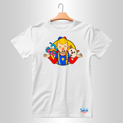 Remera de algodón. Adulto (Unisex) Color: Blanco/Negro en internet