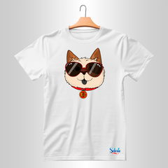 Remera de algodón. Adulto (Unisex) Color: Blanco/Negro