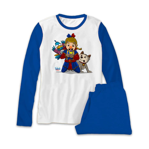 Pijama Azul Solcito y amigos Algodón