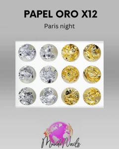 Papel oro x12u - Paris night