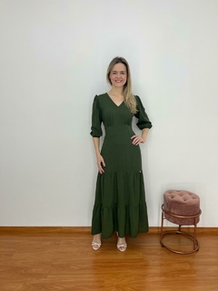 Vestido Rafaela Verde-Militar - Sodeci Moda