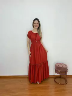 Vestido Bela Longo com Renda - Sodeci Moda