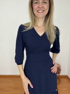 Vestido Rafaela Azul-marinho - comprar online