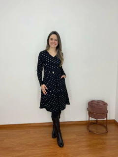 Vestido Veludo Manga Curta na internet