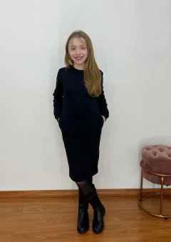 Vestido Infantil Moletom Manga Longa na internet