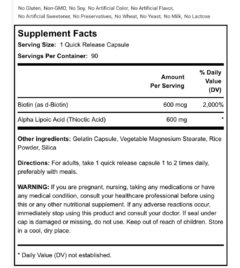 Acido Alpha Lipoico 600 Mg X 90 Cápsulas - Piping Rock - comprar online