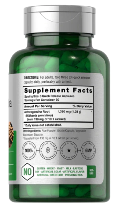Ashwagandha Bufera 1380mg X 180 Caps - Horbaach Usa - comprar online
