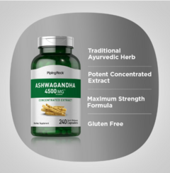 Ashwagandha Extracto Concentrado 4500 Mg X 240 Caps Piping Rock - comprar online