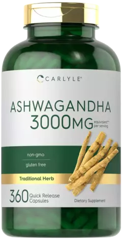 Ashwagandha Extracto Concentrado 3000mg X 360 Caps | Carlyle