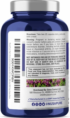 Astragalus Root 6000 Mg X 200 Caps | Astragalo | NusaPure en internet