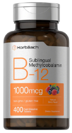 Vitamina B12 (sublingual) 1000 Mcg X 400 Tabletas - Horbaach