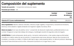 Vitamina B12 (sublingual) 5000 Mcg X 120 Caps - Piping Rock - comprar online