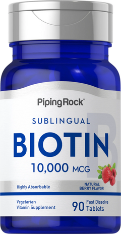 Biotin Max 10,000 Mcg Piping Rock Usa - 90 Tabletas