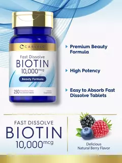 Biotin Max 10,000 Mcg - 250 Tabletas | Carlyle - tienda online